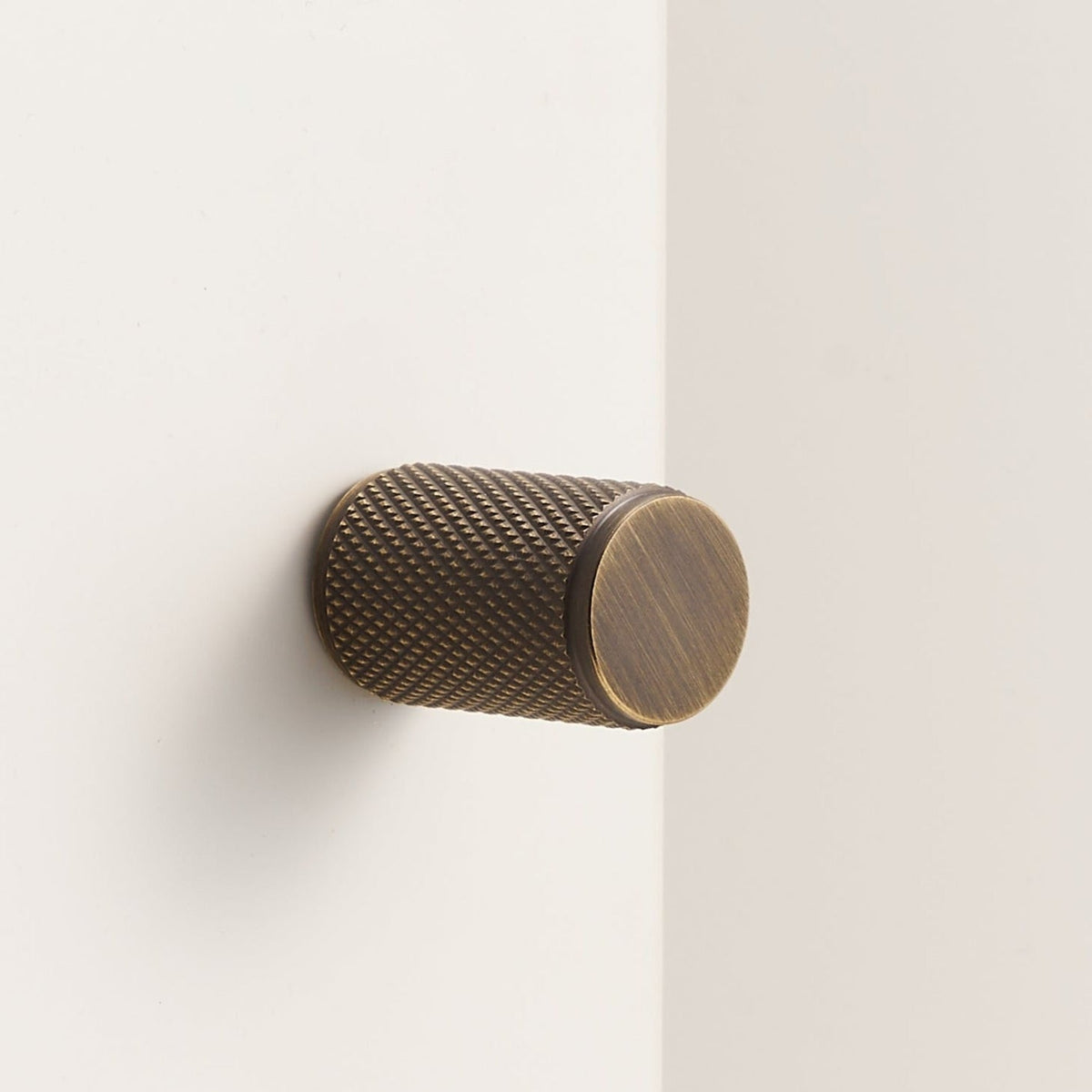 AURA Knurled Brass Cabinet Knobs