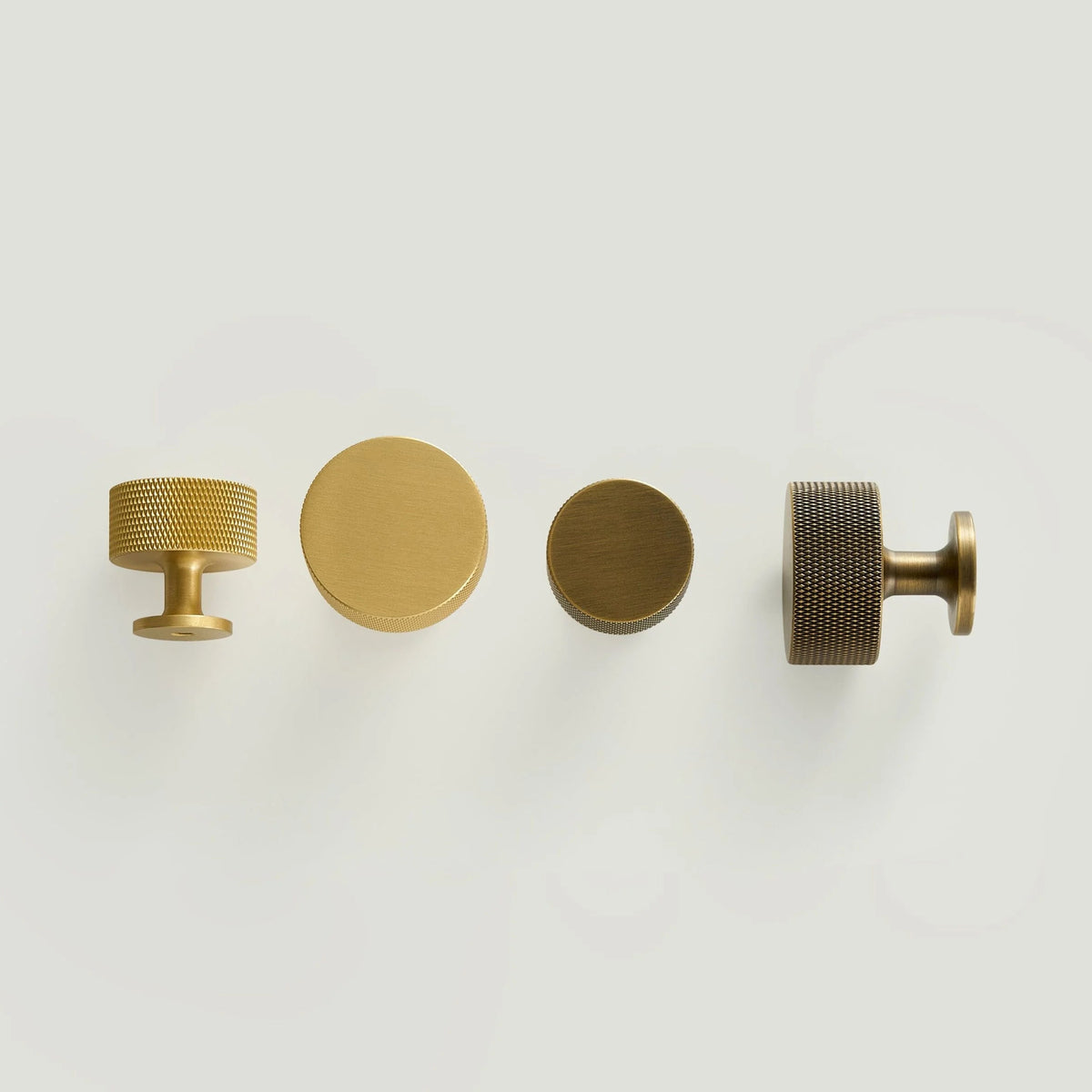 BASE Knurled Brass Door Knobs