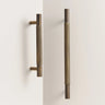 AURA Knurled Brass Cabinet Handle