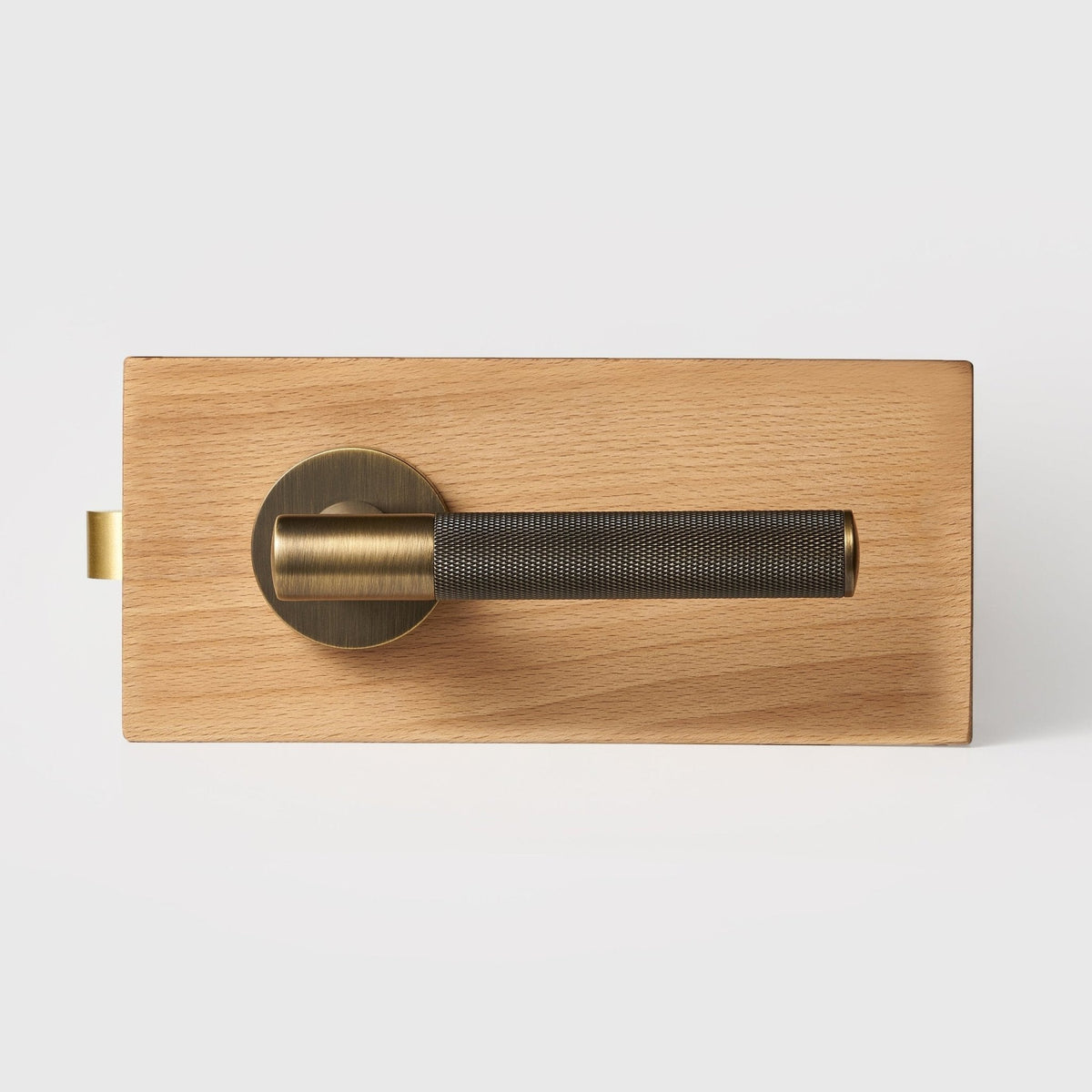 TAVEN Solid Brass Knurled Lever Door Handle
