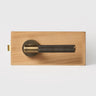TAVEN Solid Brass Knurled Lever Door Handle